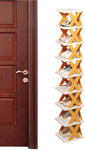 Tall Narrow Shoe Rack for Corner Storage