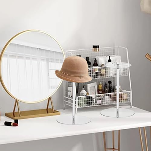6PCS Acrylic Hat Stand Holder 12 Inch Clear Display Rack for Hats Wigs and Jewelry