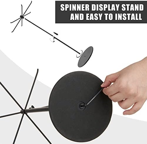 Rotating Keychain Display Stand with 6 Hooks