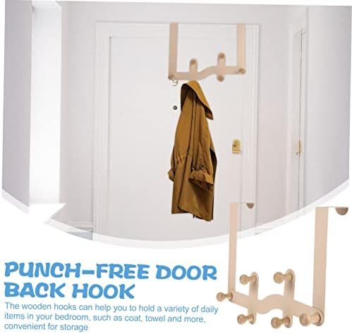 Wooden Door Hooks for Hanging Storage and Organization