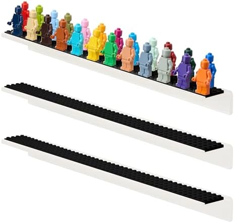 3-Pack Minifigure Display Case With Acrylic Shelves And Black Baseplates