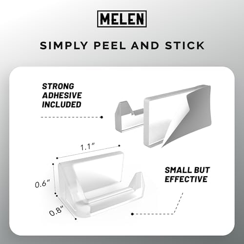 MELEN Adhesive Sunglass Wall Organizer 8-Pack - Clear