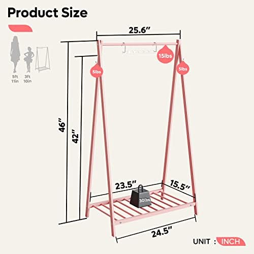 Bestier Kids Clothing Rack - Pink