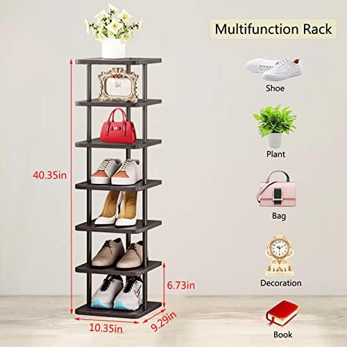 SORCEDAS 7 Tier Vertical Shoe Rack Organizer