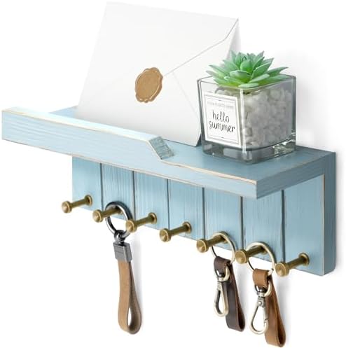Rebee Vision Key Holder Wall Mount with Floating Shelf