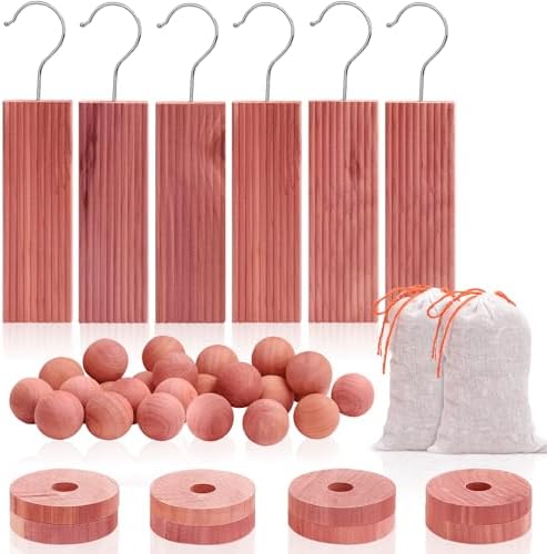 Homode Cedar Blocks for Clothes Storage 40 Pack