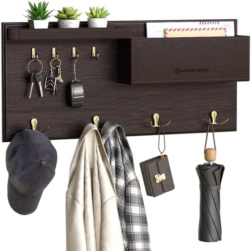 JackCubeDesign Entryway Coat Rack Wall Mount Organizer