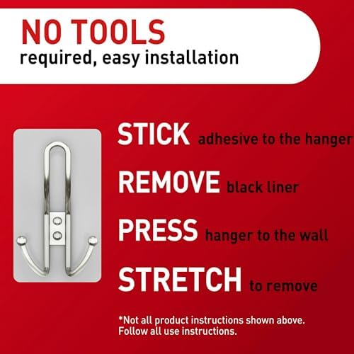 Command X-Large Satin Nickel Triple Hook No Tools Wall Mount