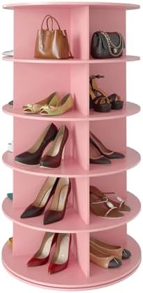 SpaceAid 5 Tier Rotating Shoe Rack Tower