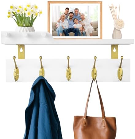 Lampaggio Wall Mounted Coat Rack with Shelf