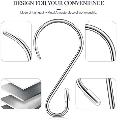 Hotop 36 Pcs S Shaped Hooks Stainless Steel