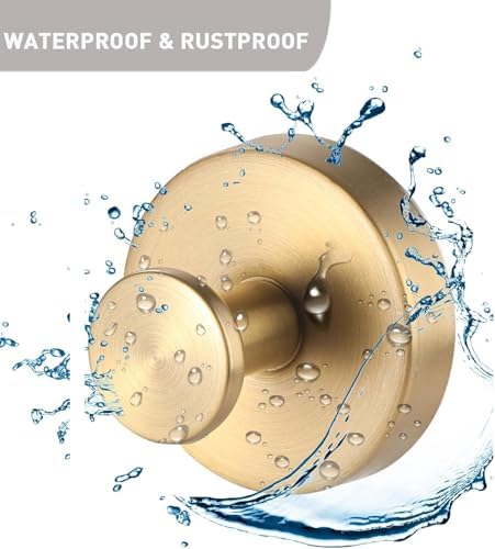 Stainless Steel Suction Cup Hooks for Shower 3-Pack Gold