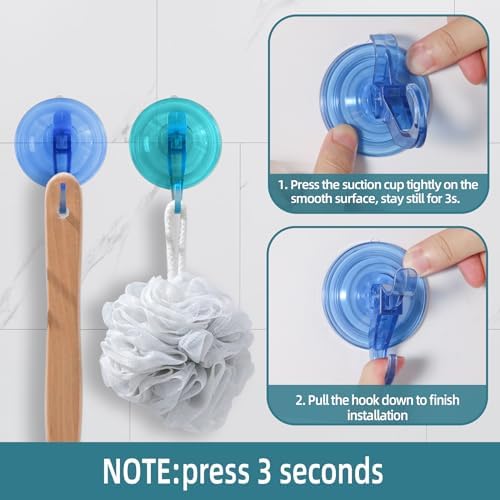 Antimbee Suction Cup Hooks 10 Pack Multi-Color Reusable