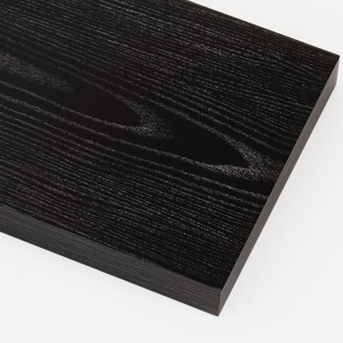 12 Inch Deep Floating Shelves 2Pack Black