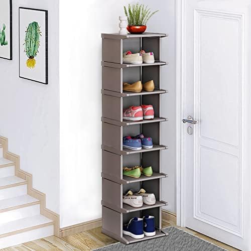KANAV 8 Tiers Vertical Shoe Rack for Entryway Closet Hallway