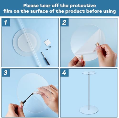 4 Pcs Clear Acrylic Hat Stand Display Rack