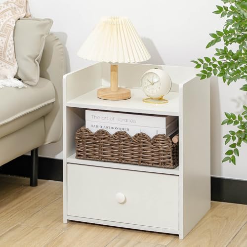 CubesLand PP Wicker Scalloped Edge Floating Shelf Basket Toilet Paper Basket Decorative Storage Container Brown