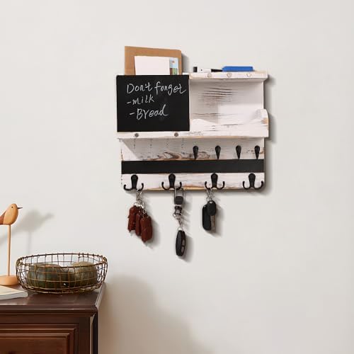 Rustic Key and Mail Holder for Wall