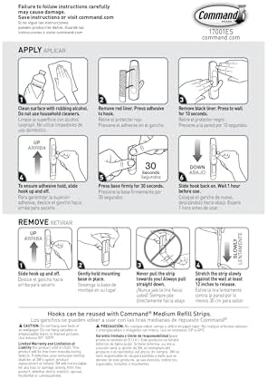 Command Medium Utility Hooks with Adhesive Strips