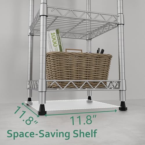 GIOTORENT 5 Tier Standing Metal Shelving Unit