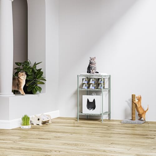 750 Lbs 3-Shelf Wire Shelving Unit for Small Spaces