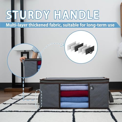 VENO 3 Pack Medium Storage Bags with Clear Window and Reinforced Handles