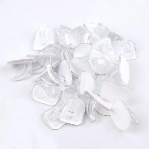 36 Clear Adhesive Wall Hooks for Hanging