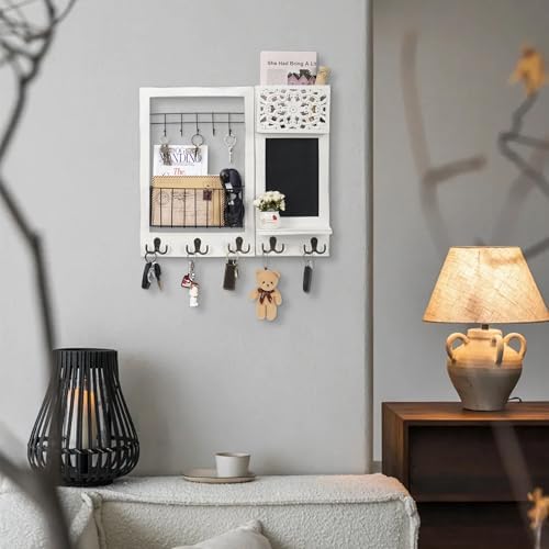 Dhmkfly Key Holder Wall Mount with Chalkboard