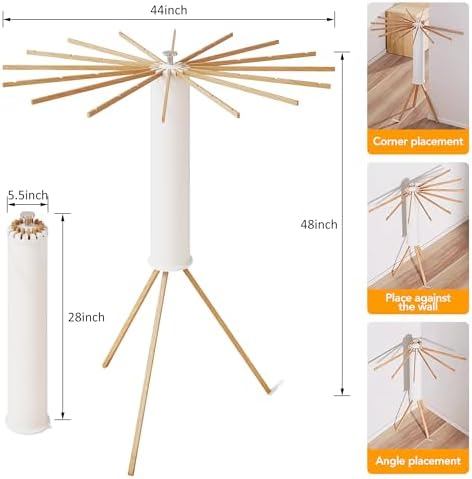 LIENAHU Clothes Drying Rack Tripod Foldable