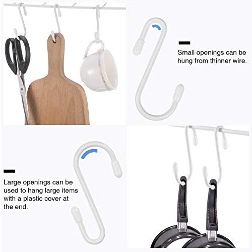 Hotop 36pcs Heavy Duty S Hooks White 24 Inch