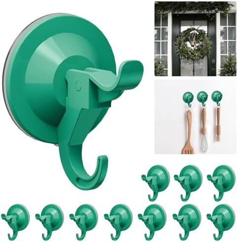 Antimbee Suction Cup Hooks 10 Pack Green
