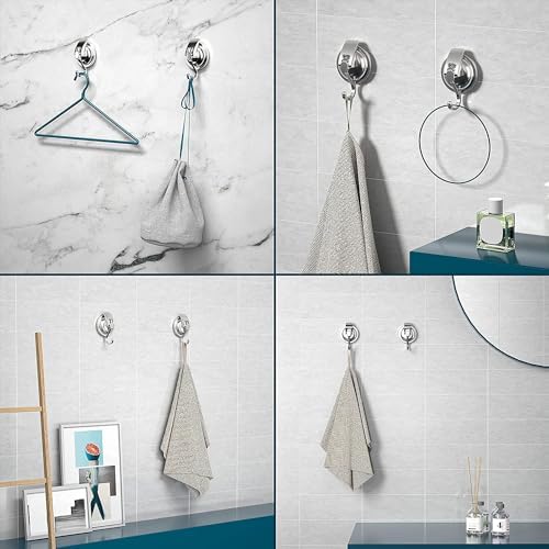 Heavy Duty Vacuum Suction Cup Hooks 4 Pack