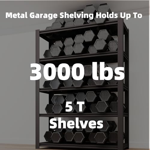 5-Tier 35 W x 158 D x 72 H Heavy Duty Garage Shelving Unit