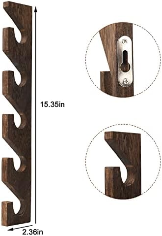 2PCS Wall Mounted Wooden Hat Rack for Baseball Caps