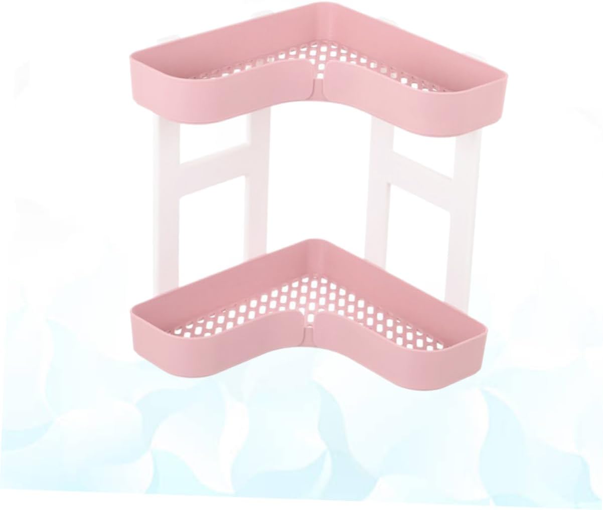 Mobestech Double Layer Bathroom Organizer Plastic Rack