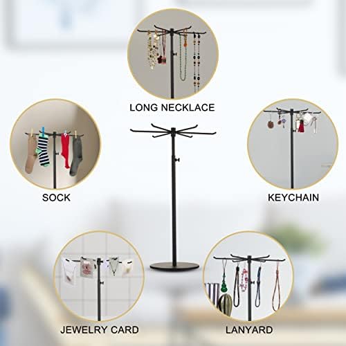 Rotating Keychain Display Stand with 6 Hooks