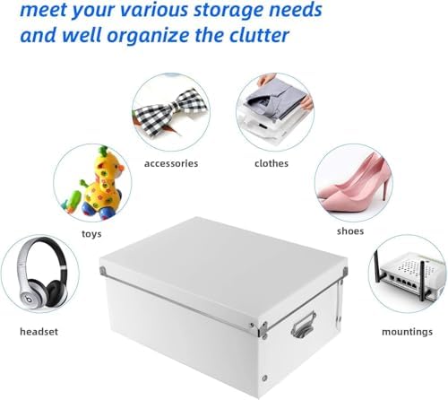 XUCHUN Decorative Storage Box Set of 3 with Waterproof Lids