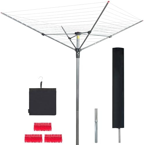 STO STO Heavy Duty Rotary Clothesline with Ground Spike