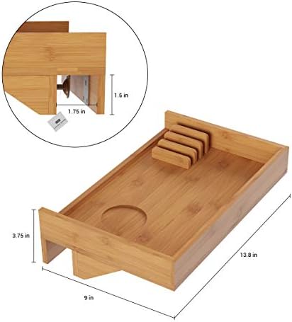 Lavish Home Bamboo Floating Nightstand - Compact Bedroom Storage Shelf