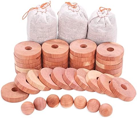 Homode Cedar Chips and 40 Pack Sachets for Storage