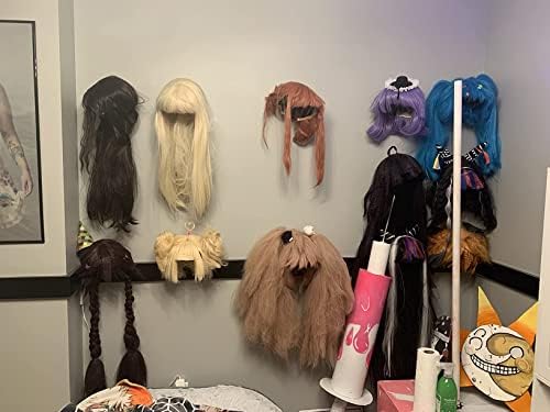 Pmsanzay 4 Pack Wall Mount Wig Stand Holders