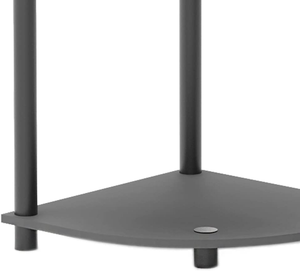 Home Basics 4-Tier Small Corner Shelf Unit Grey