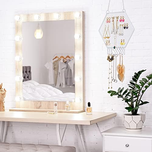 Jetec 2 Pcs Diamond Grid Earring Wall Holder