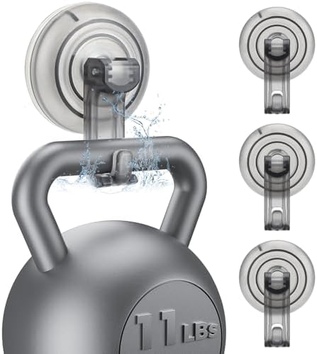JOTPE Heavy Duty Suction Cup Hooks for Shower Kitchen Glass