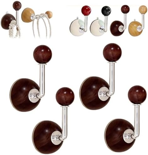 4 Pack Suction Cup Hooks for Bathroom Window Camper Glass Door and Tile