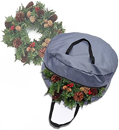 Keebgyy Heavy Duty Christmas Wreath Storage Bag 25In