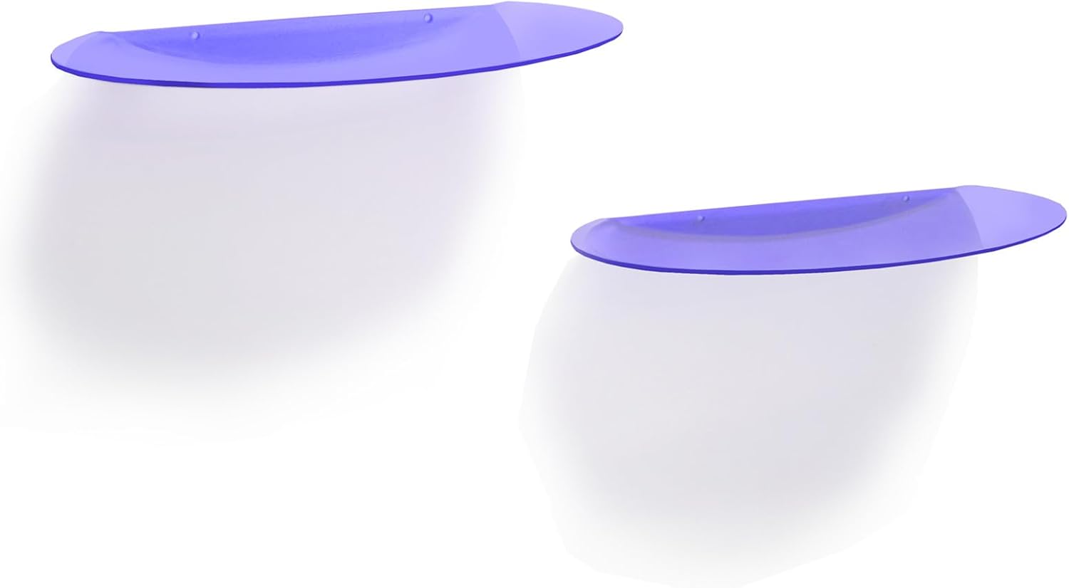 SetGame 2 Pack Acrylic Wall Shelves Purple 12 Inch Floating Storage