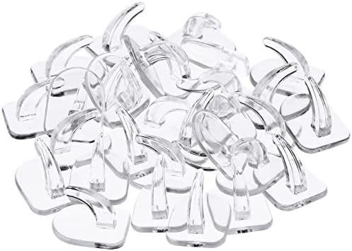 Queekay 30 Piece Clear Adhesive Wall Hooks Set