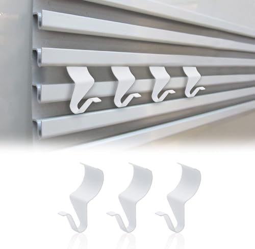 24 Pack White Vinyl Siding Hooks for Outdoor Use