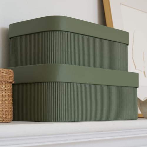ZICOTO Decorative Storage Boxes with Lids Set of 2